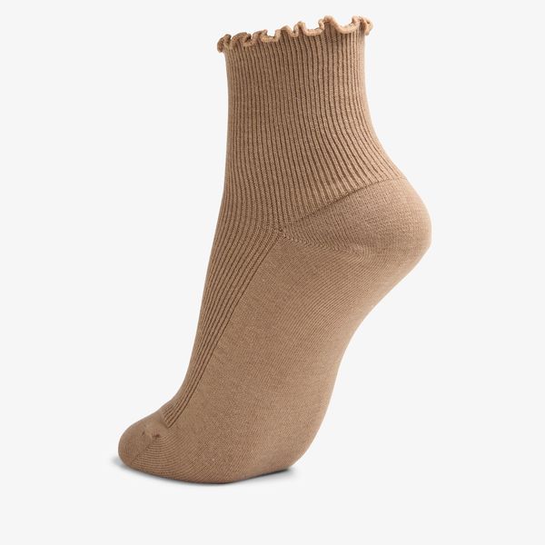 Womens Rosewelt Crew Khaki Socks - Image 2