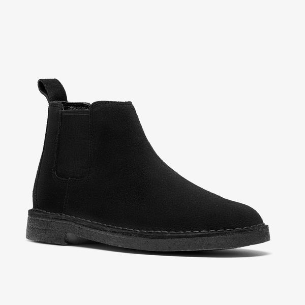 Mens Desert Chelsea Black Suede Boots - Image 4