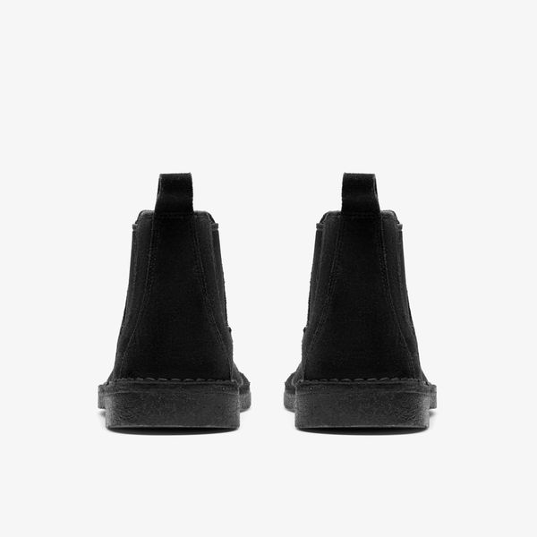 Mens Desert Chelsea Black Suede Boots - Image 5