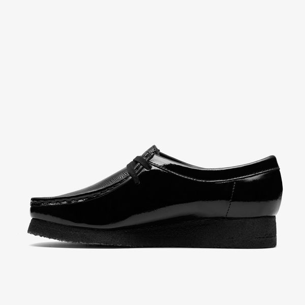 Womens Wallabee. Black Patent - Image 2