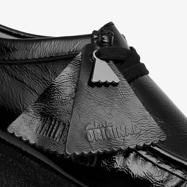 Womens Wallabee. Black Patent - Image 7