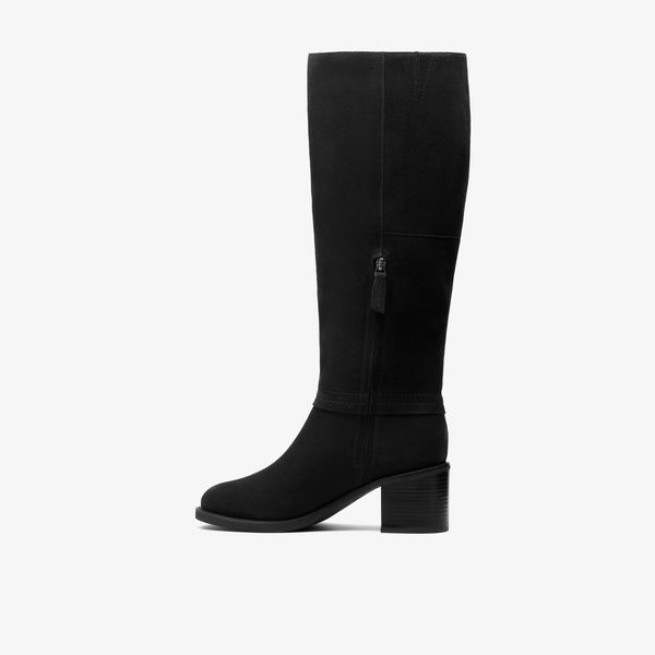 Womens Chamberly Hi Black Leather Knee High Boots - Image 2