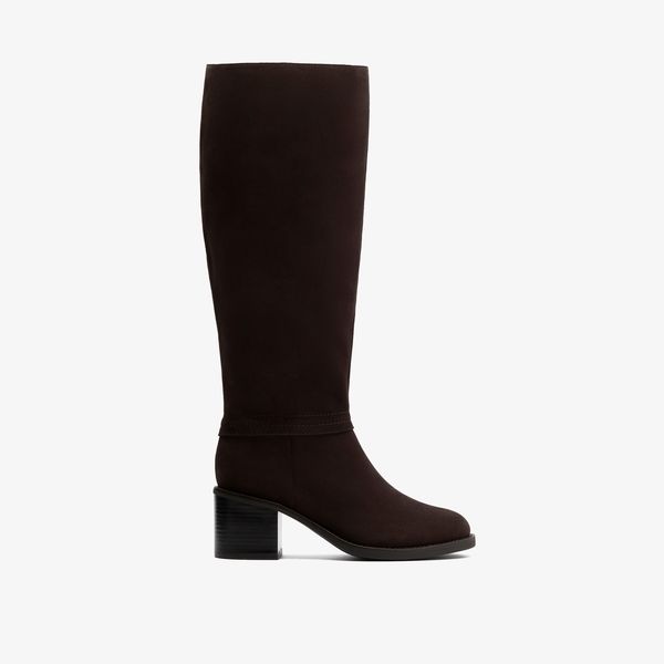 Womens Chamberly Hi Dark Brown Suede Knee High Boots