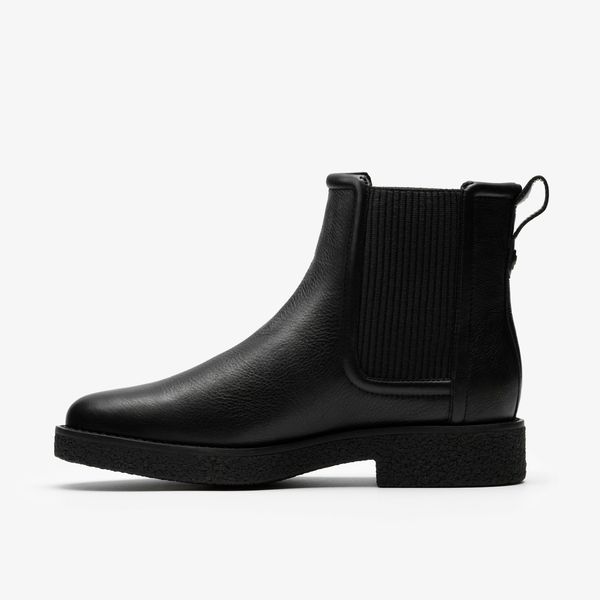 Womens Nella Top Black Leather Chelsea Boots - Image 2