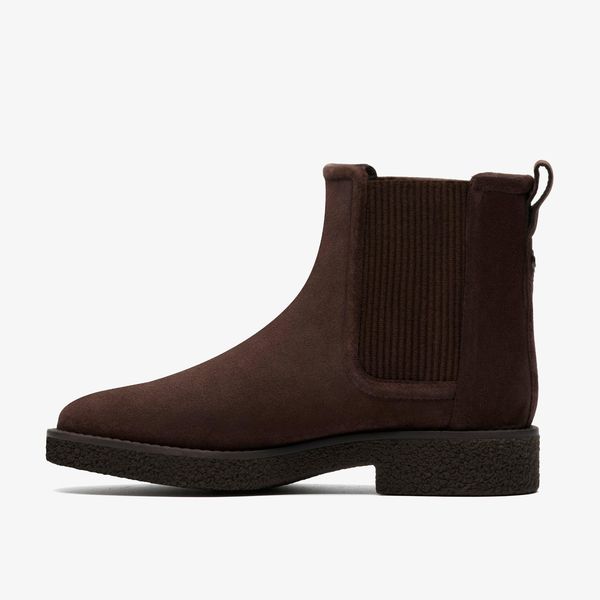 Womens Nella Top Dark Brown Suede Chelsea Boots - Image 2