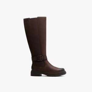 Womens Orinoco3 Tall Dark Brown Leather Knee High Boots