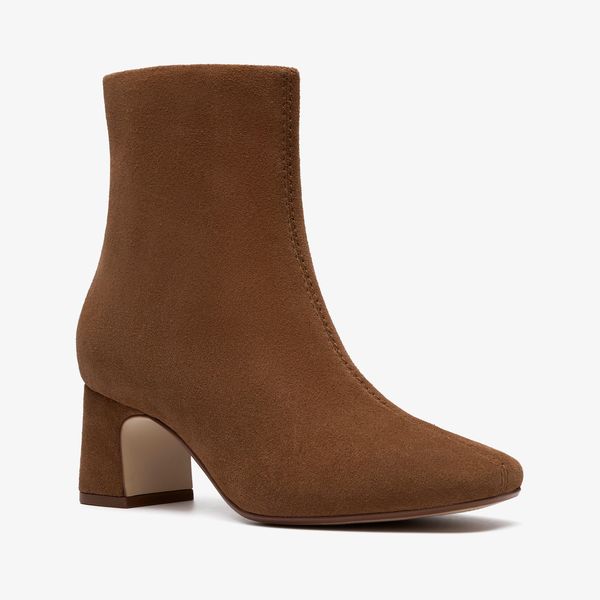 Womens Fernie Zip Walnut Suede Ankle Boots - Image 4