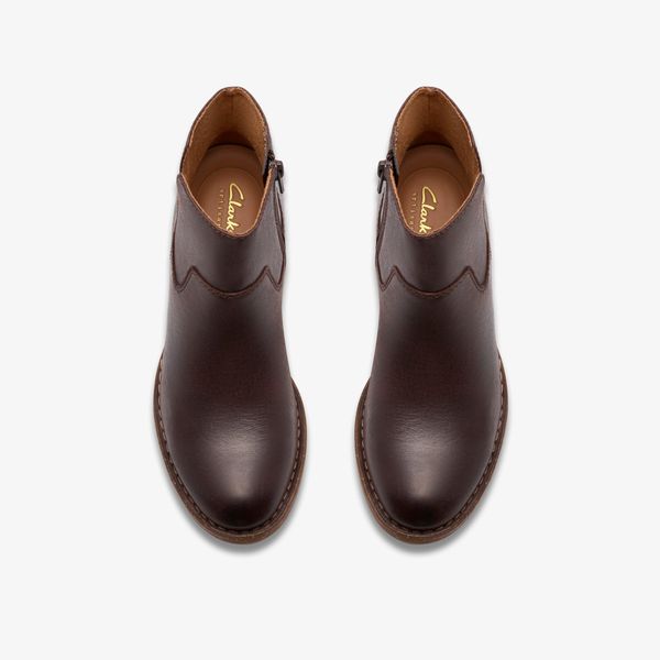 Womens Kastela Top Brown Leather Chelsea Boots - Image 6