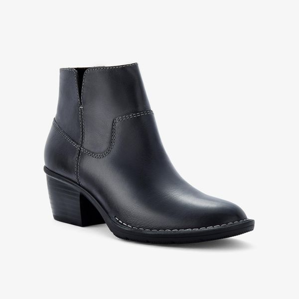 Womens Kastela Top Black Leather Chelsea Boots - Image 4