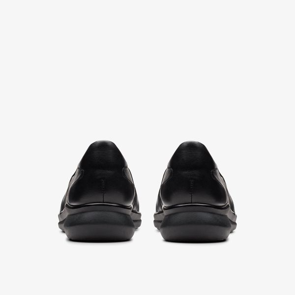 Womens Lynell Edge Black Leather Loafers - Image 5