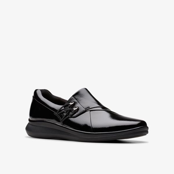 Womens Lynell Slip Black Patent Leather Shoes - Image 4