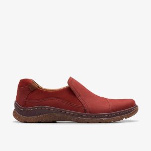 Womens Orlene Slip Chestnut Nubuck Slip-Ons
