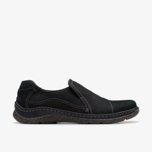 Womens Orlene Slip Black Leather Slip-Ons
