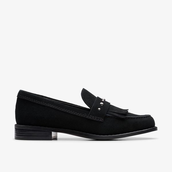 Women's Hana Loafer Black Suede Loafers