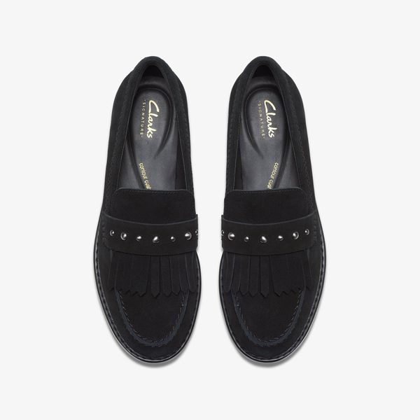 Women's Hana Loafer Black Suede Loafers - Image 6