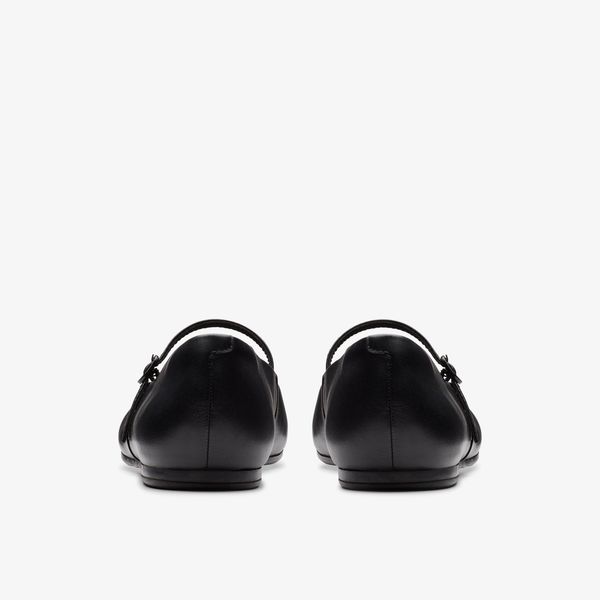 Womens Livia Sky Black Leather Bar Shoes - Image 5