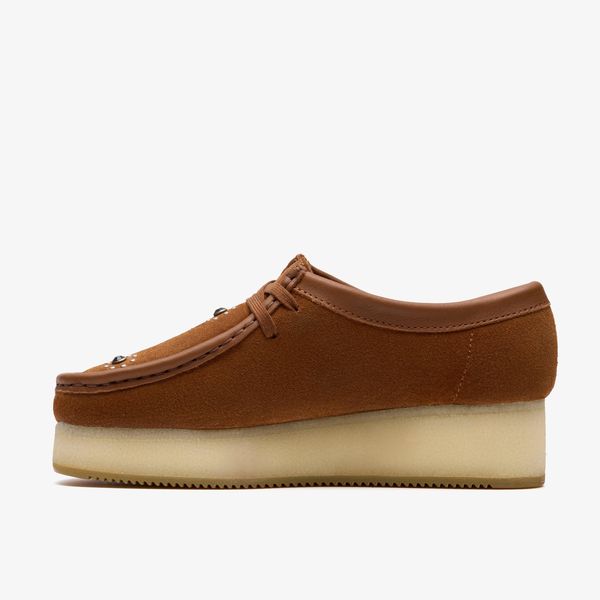 Womens Wallacraft Bee Brown/Orange Suede Wallabee - Image 2