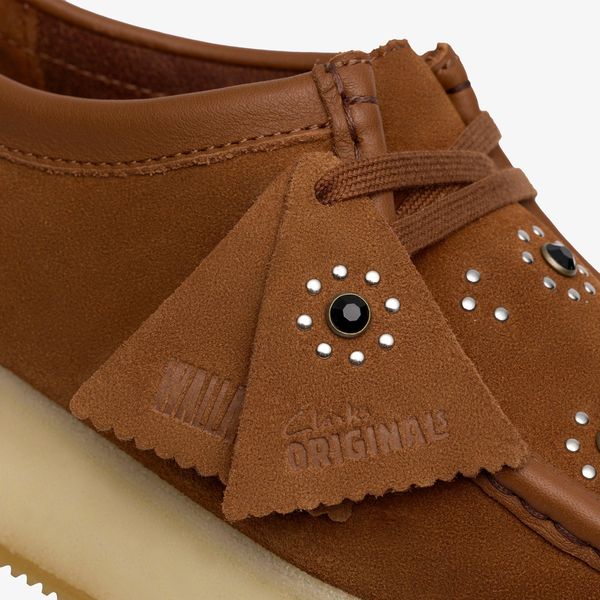 Womens Wallacraft Bee Brown/Orange Suede Wallabee - Image 7