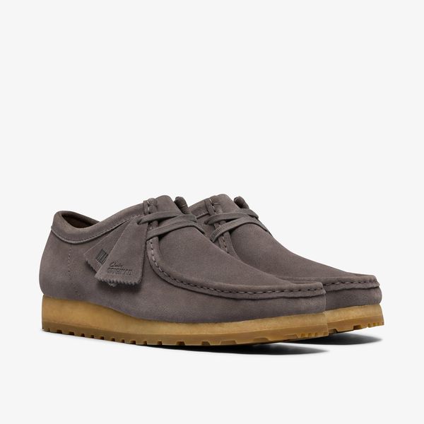 Mens Wallabee RB Grey Suede Wallabees - Image 4