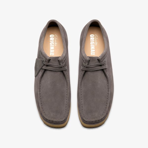 Mens Wallabee RB Grey Suede Wallabees - Image 6