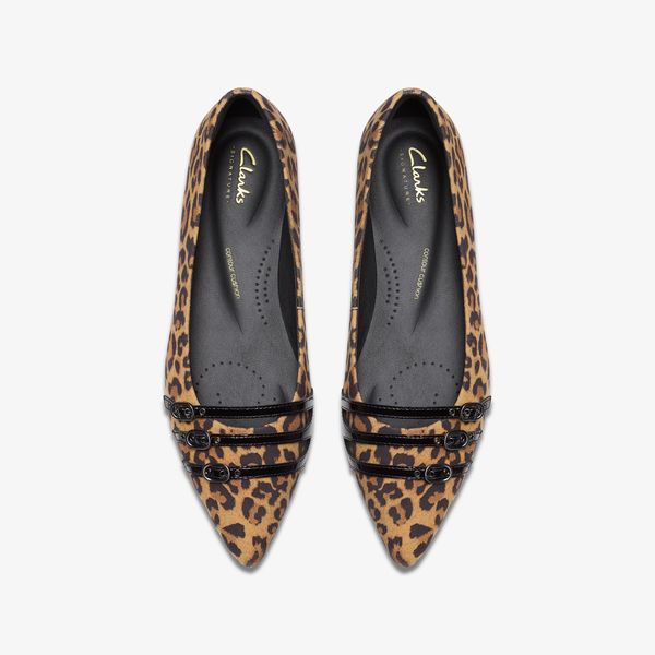 Women's Sensa15 Strap Leopard Suede Ballet Flats - Image 6