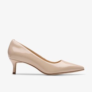 WOMENS Zarey Court Sand Patent Court Shoes