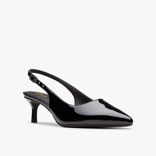 Women's Zarey Sling Black Interest Leather Heels - Image 4