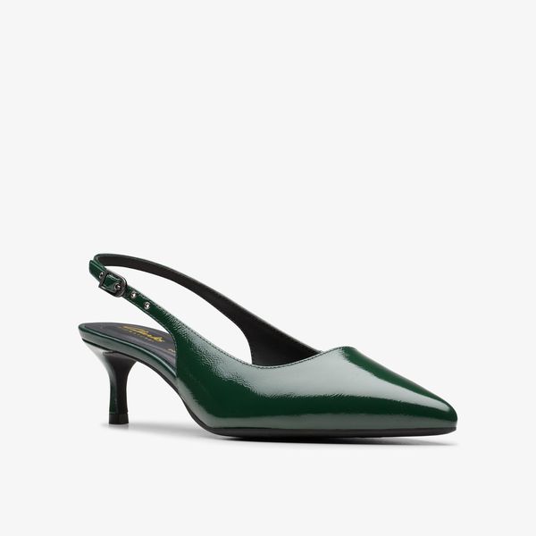 Women's Zarey Sling Dark Green Heels - Image 4