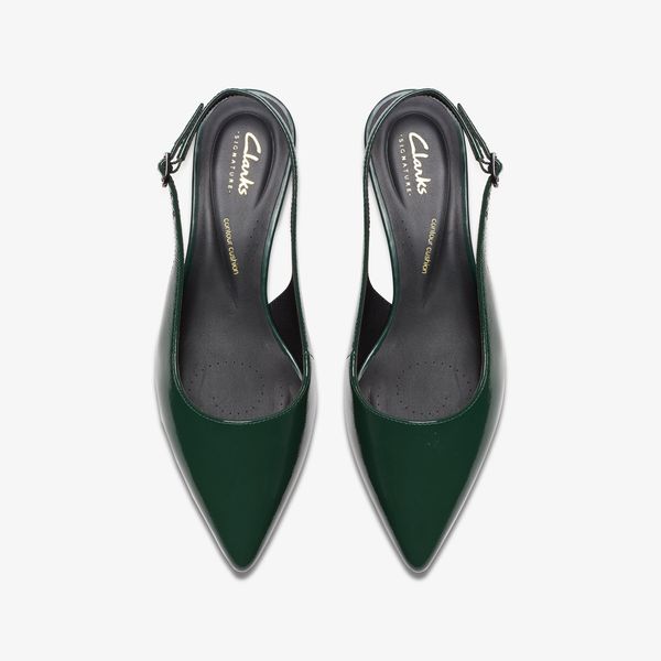 Women's Zarey Sling Dark Green Heels - Image 6