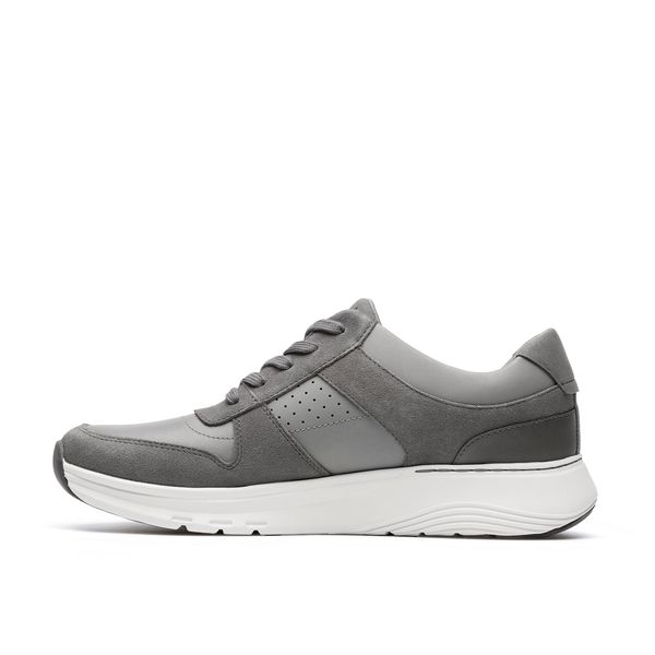 Mens Motion Trek Go Grey Sneakers - Image 3