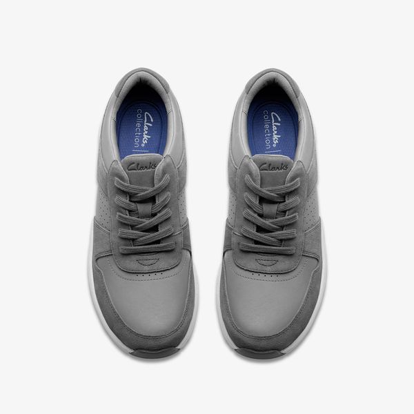 Mens Motion Trek Go Grey Sneakers - Image 6