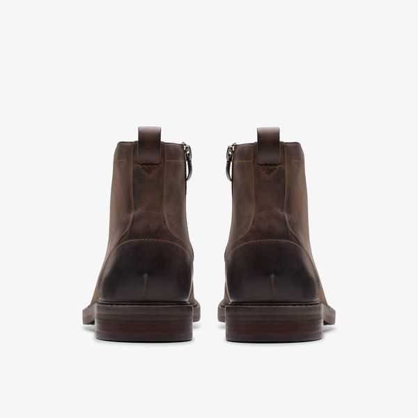 Mens Aldwin Cap Brown Leather Boots| Clarks - Image 5