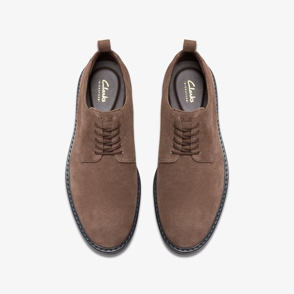 Mens Aldwin Lace Brown Suede Oxfords - Image 6