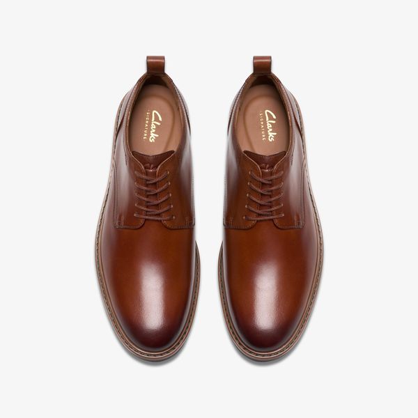 Men's Aldwin Lace Tan Leather Oxfords - Image 6