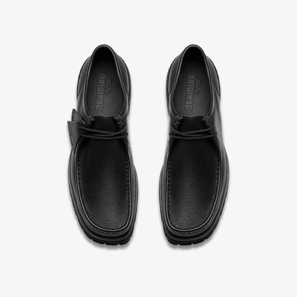 Mens Wallabee Yukon Black Scotch Grain Shoes - Image 6