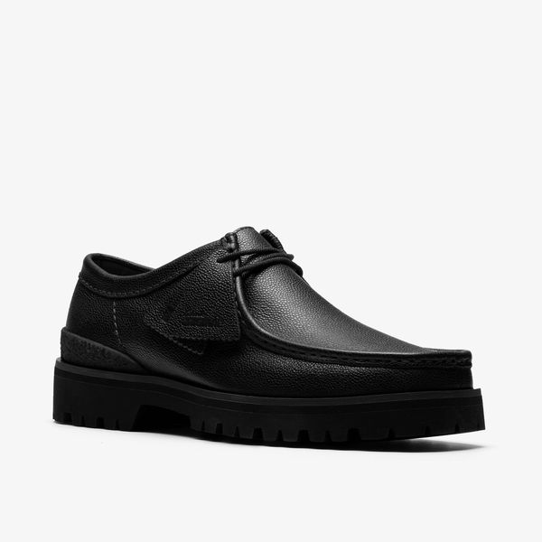 Mens Wallabee Yukon Black Scotch Grain Shoes - Image 7