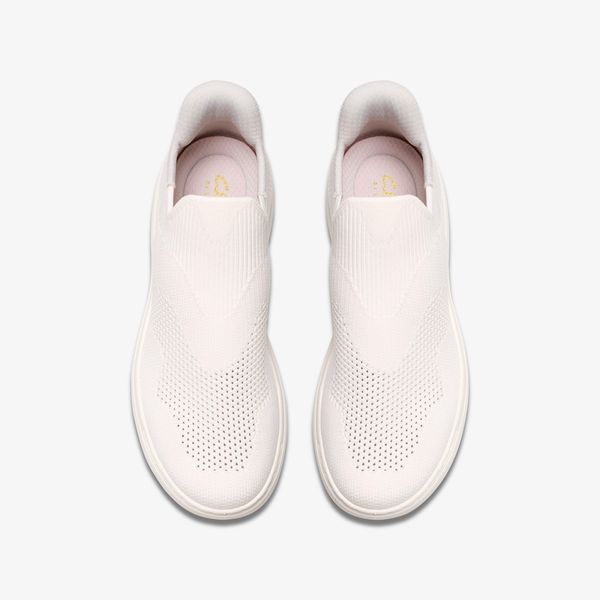 Women's Nalle Step White Knit Slip-Ons - Image 6
