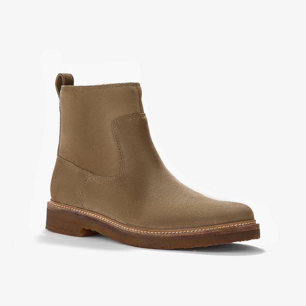 Mens Clarkdale Boot Dark Sand Suede Chelsea Boots - Image 4