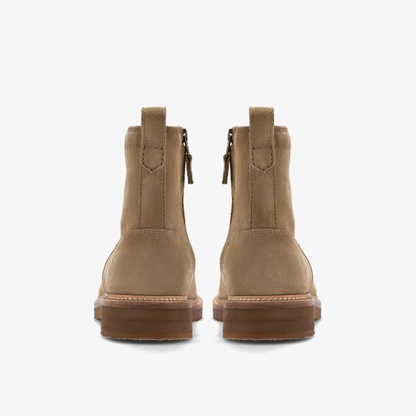 Mens Clarkdale Boot Dark Sand Suede Chelsea Boots - Image 5