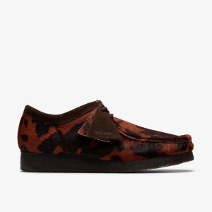 Mens Wallabee Brown Cow Print Wallabees