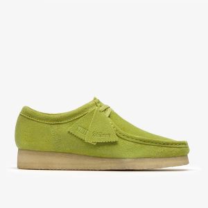 Mens Wallabee Lime Suede Shoes