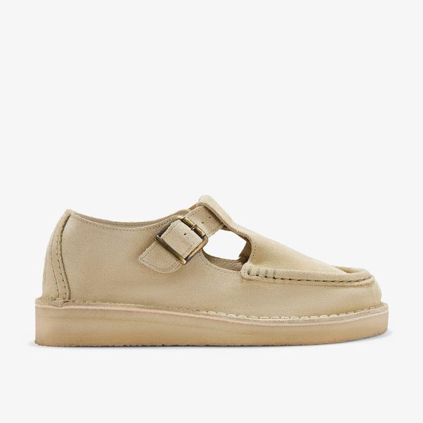 Womens Nomad T Bar. Maple Suede Shoes
