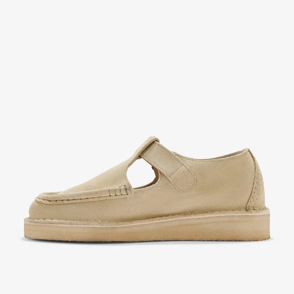 Womens Nomad T Bar. Maple Suede Shoes - Image 2