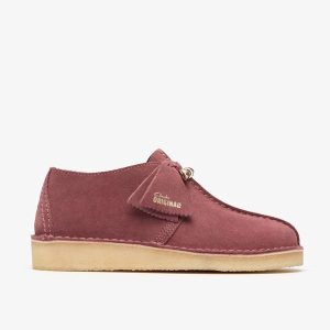Womens Desert Trek. Rose Brown Suede Shoes