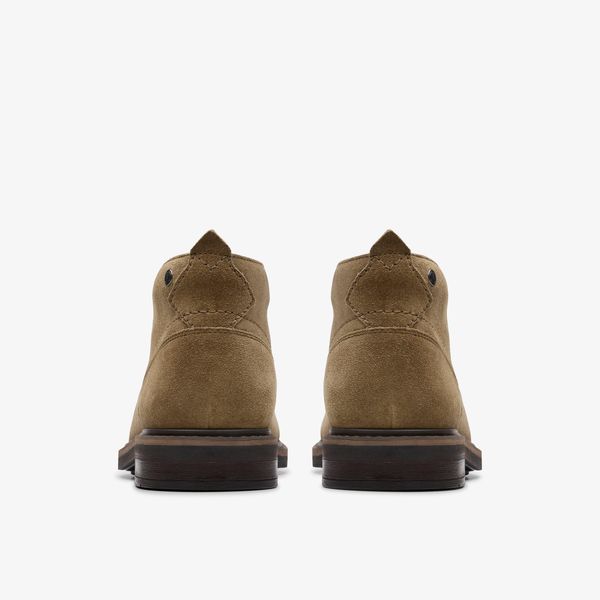 Mens Newford Mid Dark Sand Suede Boots - Image 5