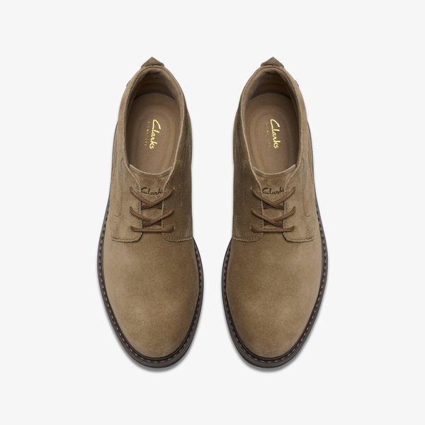 Mens Newford Mid Dark Sand Suede Boots - Image 6