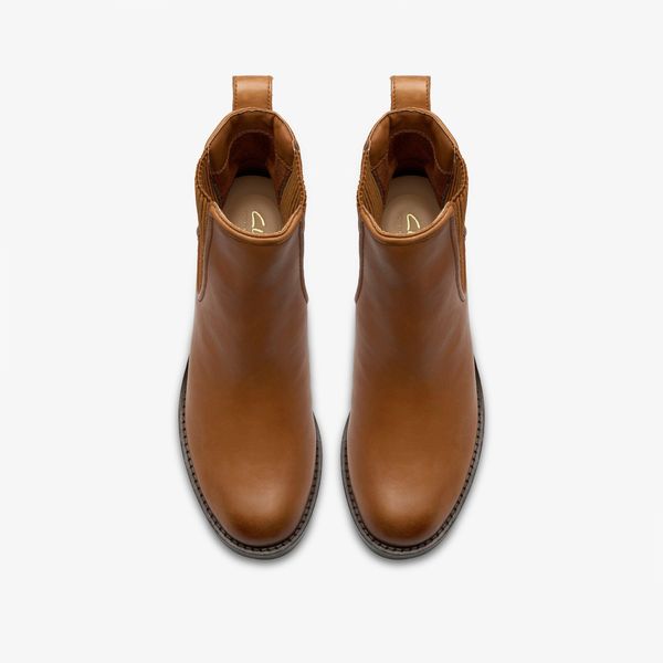 Women's Chamberly Top Tan Leather Chelsea Boots - Image 6