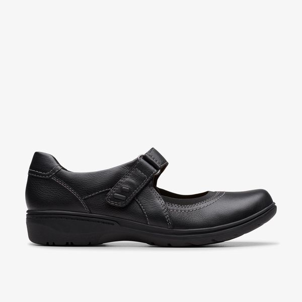 Women's Carleigh Madi Black Leather Mary Janes