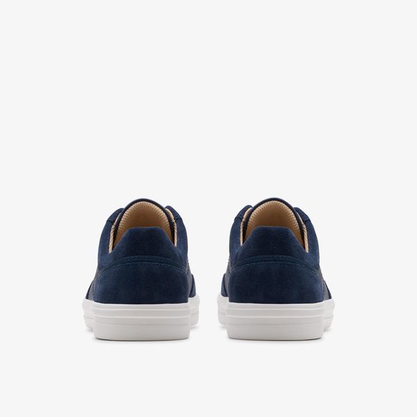 Womens Makea Court Navy Leather Sneakers - Image 5