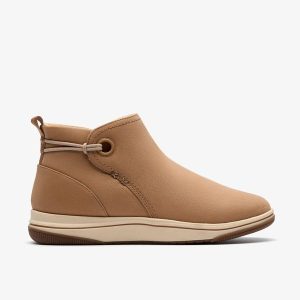 Womens Breeze Derby Camel Ankle Boots